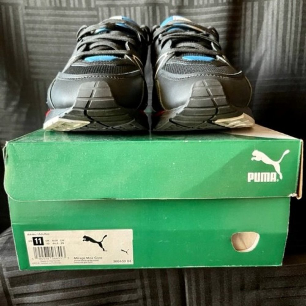 Men's PUMA Mirage Mox Core Blk, Yellow, Red, Sz. 11